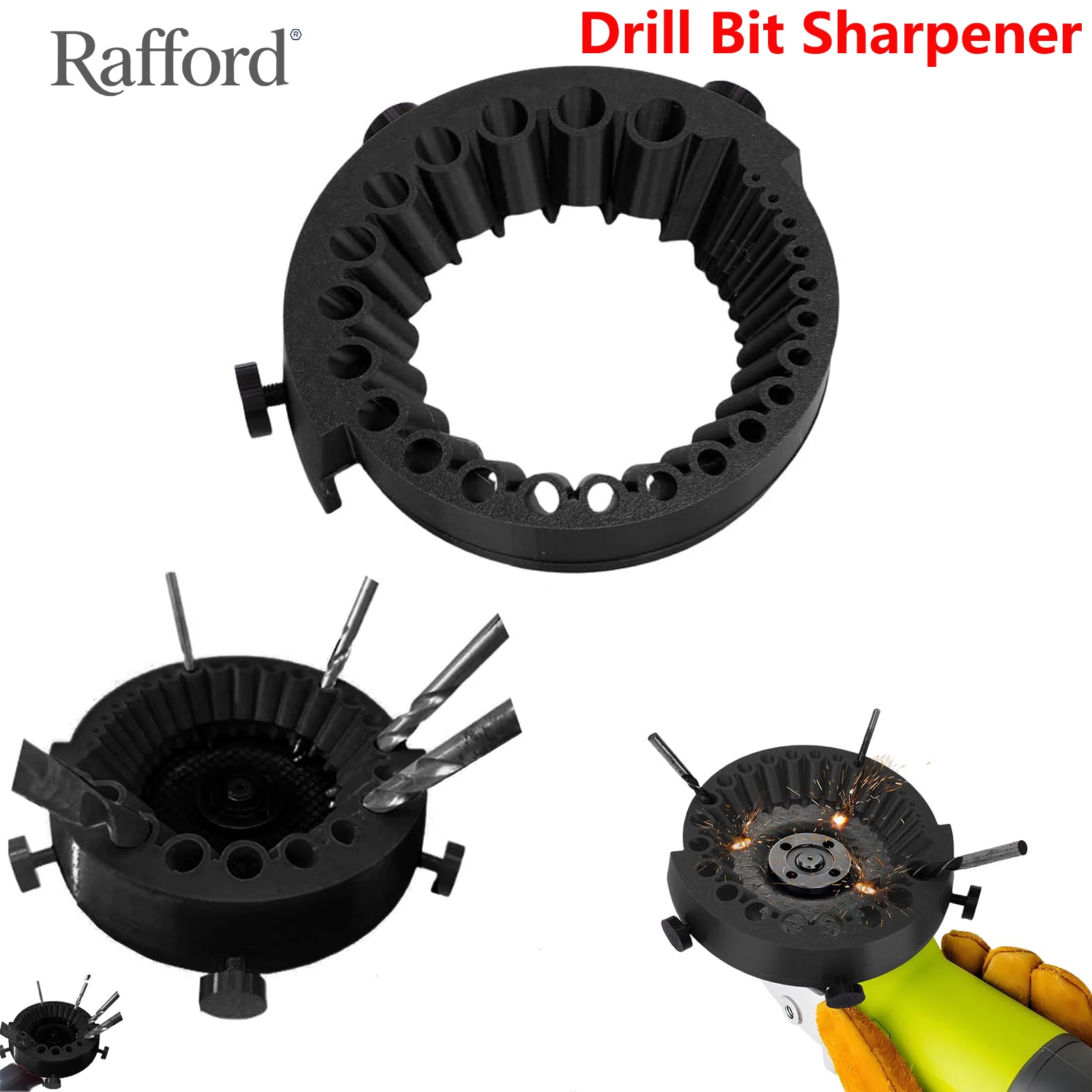 1Pcs Drill Bit Sharpener 2-13mm Drill Bits Power Drill Bit Grinding Attachment Powered by 125mm Angle Grinder for Old Drill Bits