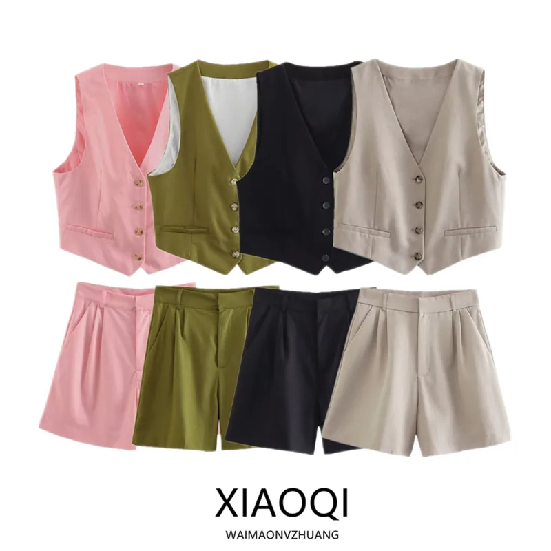 Women's Autumn Winter New Sle Slim Fit Linen Blend Svel Vest Faionable Versatile Top for 25-35 Years Old