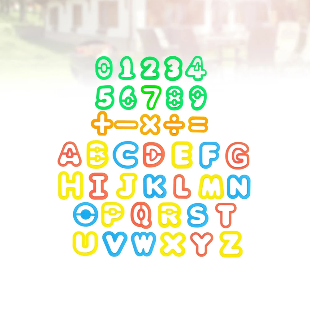 41 pezzi Kit di strumenti per argilla Simboli numeri per bambini Stampi Frese colorate Giocattoli per modellare fai da te Disegni assortiti Creatività