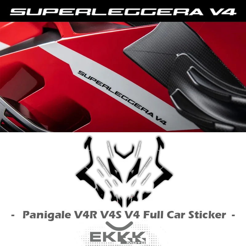 

For Ducati Panigale V4 V4S V4R Superleggera V4 Motorcycle Whole Car Sticker Decals Hollow Cut LOGO Full Car Decals Sticker