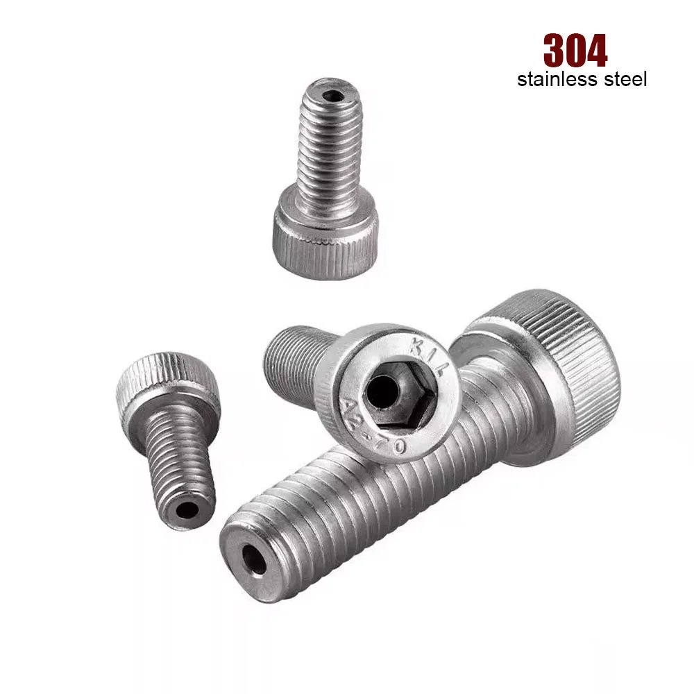 M1.6 M2 M2.5 M3 M3.5 M4 to M16 304 Stainless Steel Hollow Hole Through Air-out Pass Allen Hexagon Hex Socket Cap Head Screw Bolt