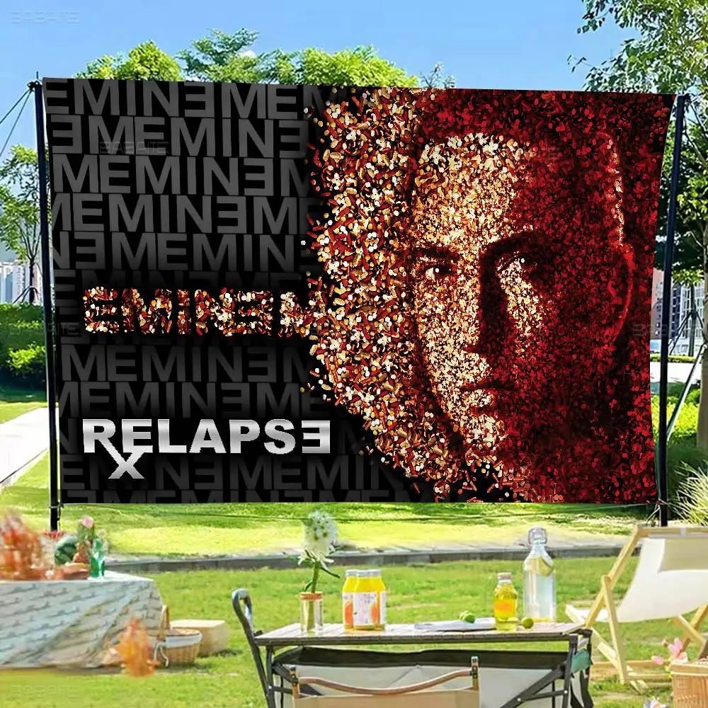 Hop Rapper E-Eminem DIY Flag For Family Group Photo Living Room Home Dorm Decor Wall Art Decor Banner