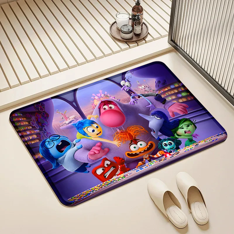 

Disney Inside Out Characters Door Mat Non-Slip Absorbent Floor Rug for Home Kids Room Bathroom Decor