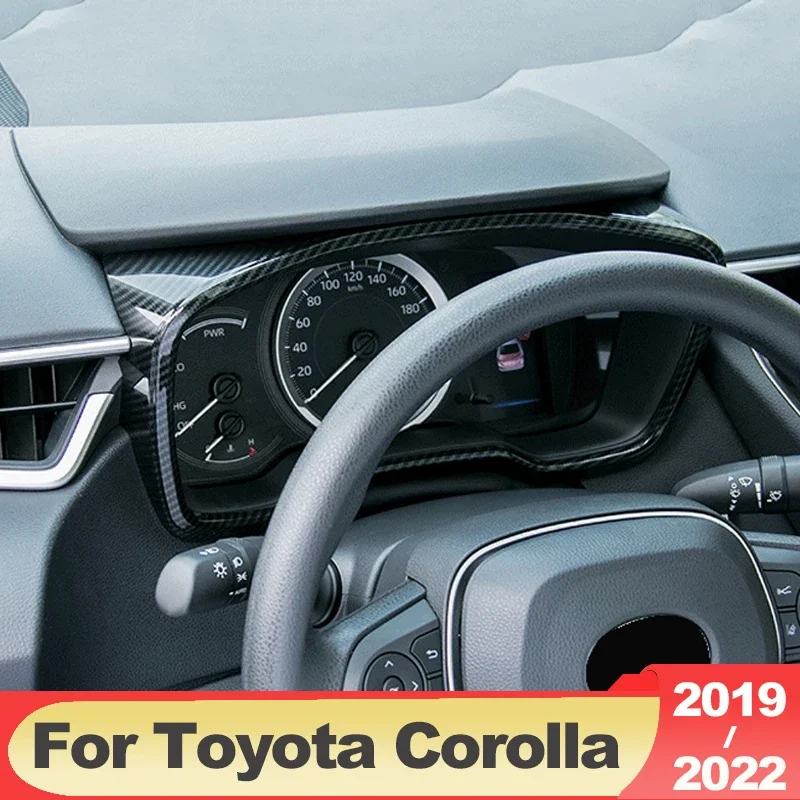 

For Toyota Corolla E210 2019-2022 2023 2024 ABS Carbon Car Dashboard Frame Cover Trim Stickers Interior Decoration Accessories