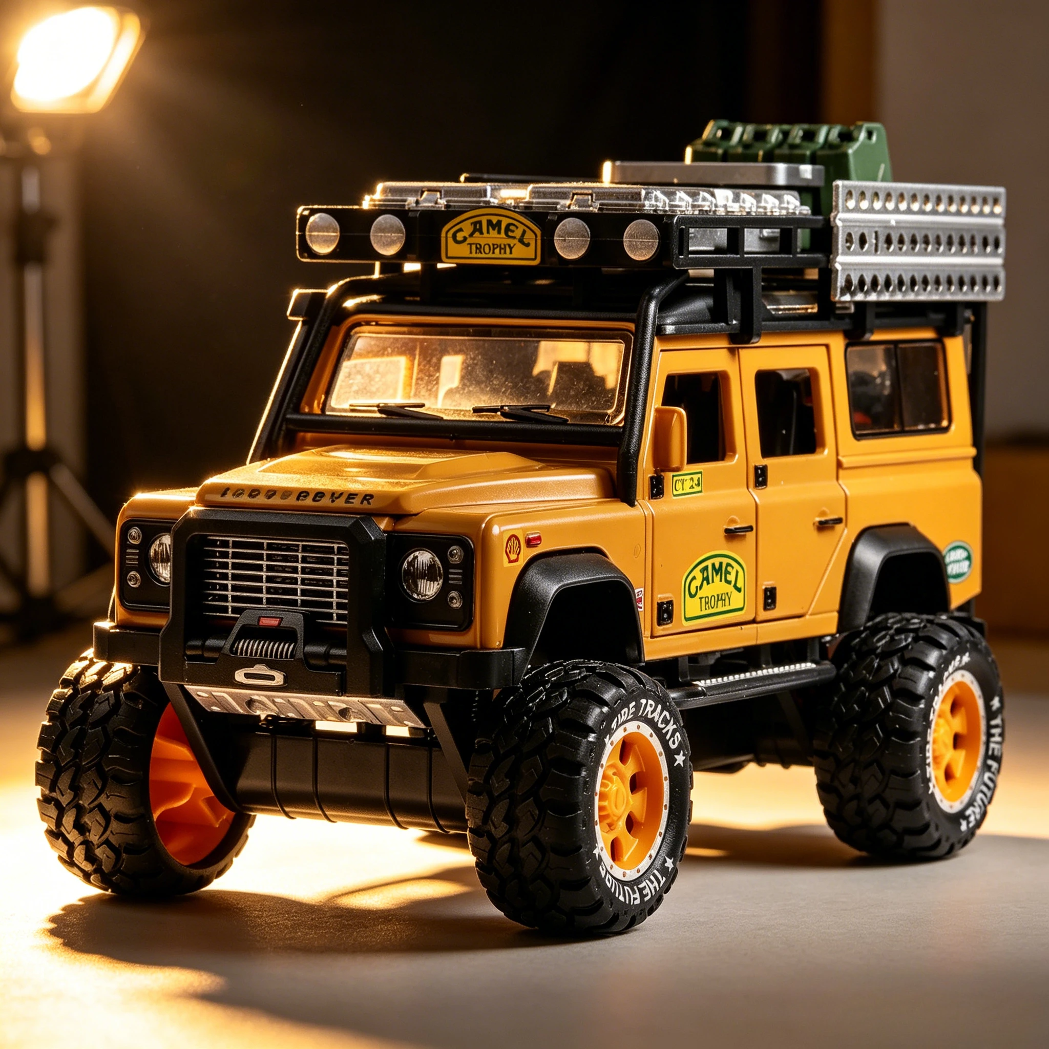 

1:28 Camel Cup Defender Car Model Toy Diecast Alloy Camel Cup Doors Opened Sound Light Toys Gifts