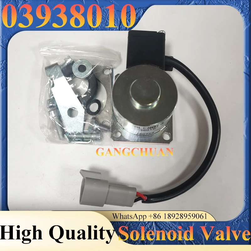 Construction Machinery Parts Excavator Parts Solenoid Valve 03938010 for 3L 31C Diesel Engine