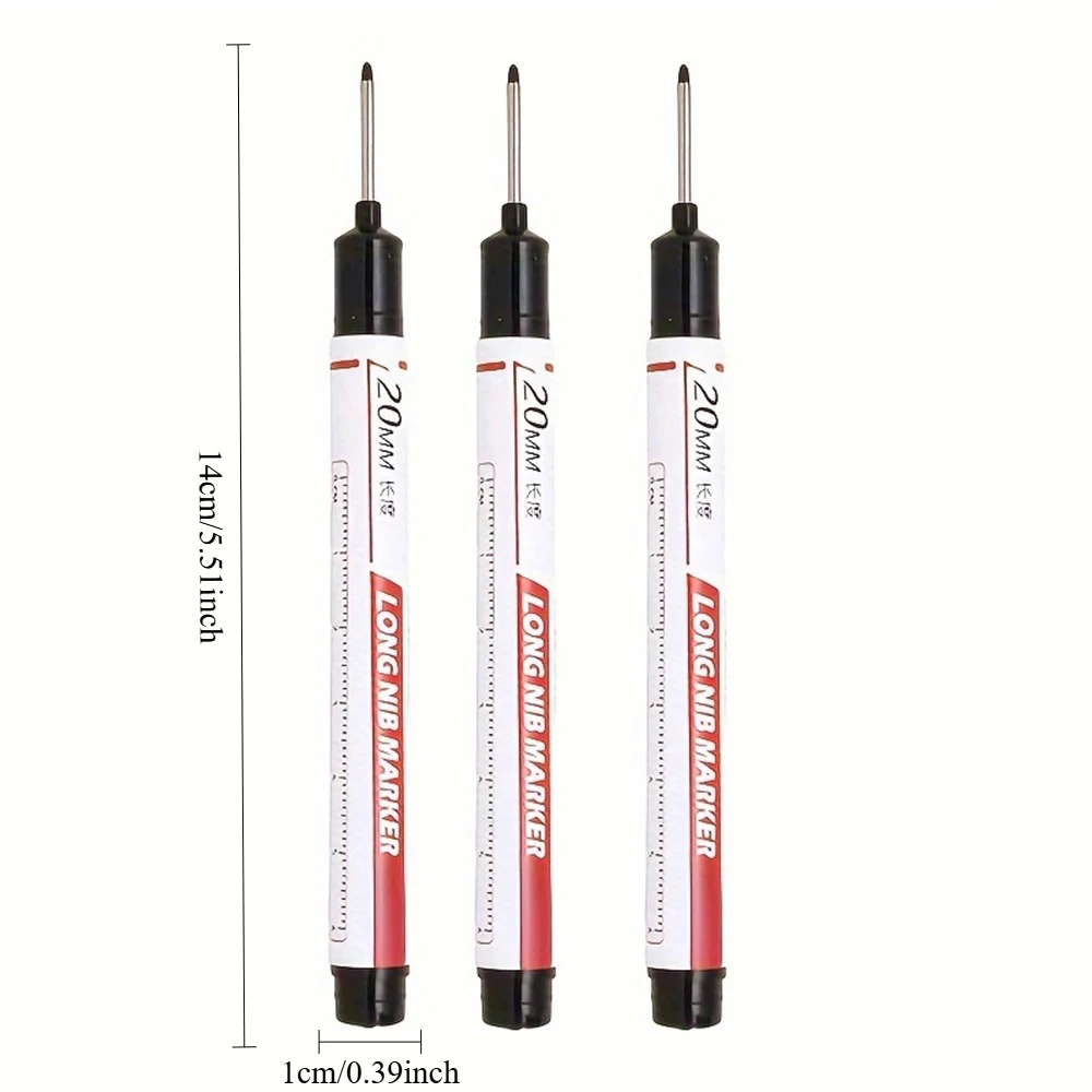 Multi-Purpose Deep Hole Metal Perforating Pen, Waterproof Woodworking Marker Tool for Decor.