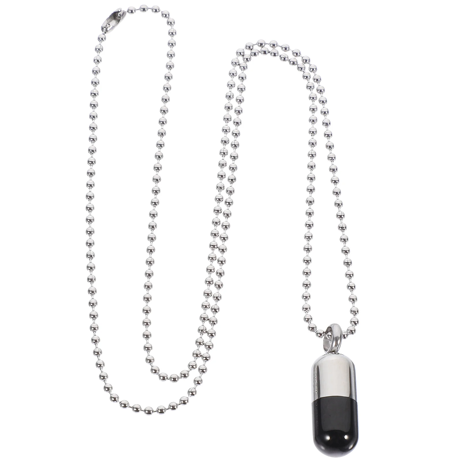 Perfume Bottle Pendant Necklace Openable Capsule For Pills Flowers Fetal Hair Titanium Steel Neck Chain Jewelry Gift For