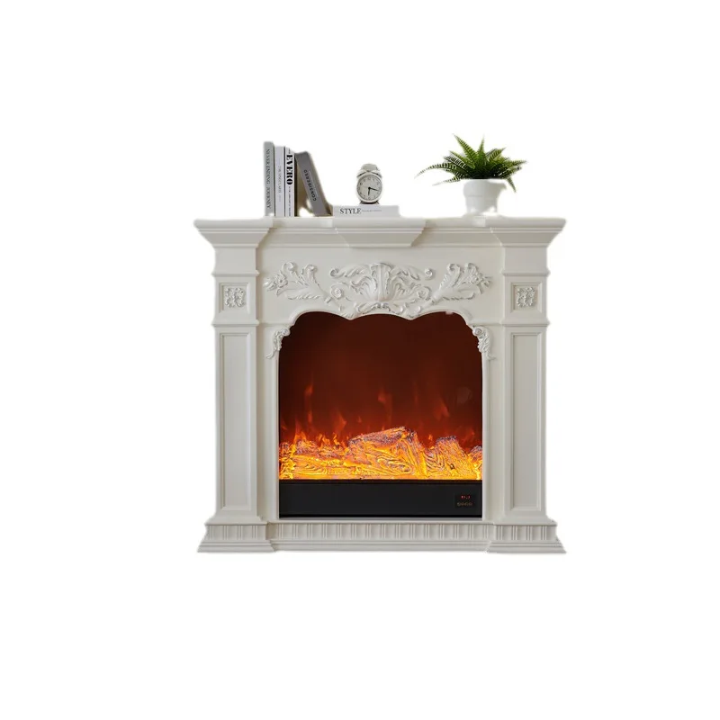 

European fireplace solid wood, home bed and breakfast living room simulation fake flame heating electric fireplace decorativ