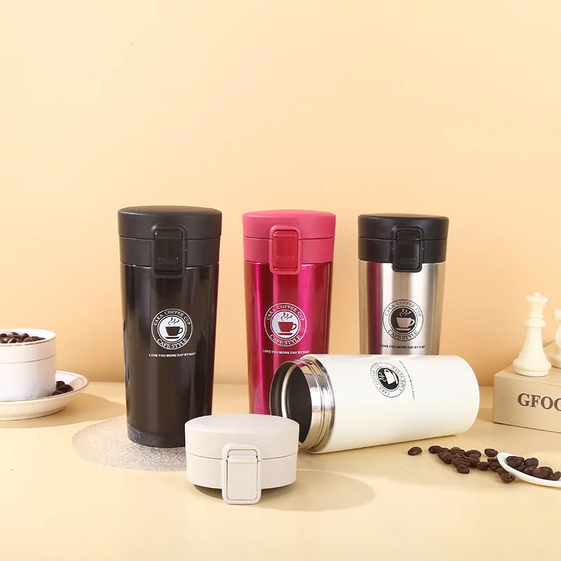 

1pcs creative couple students portable gift coffee cup 304 stainless steel thermos cup diving cup wholesale