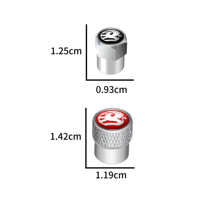 4 szt./zestaw koło samochodowe zawór opony nakrętki na wentyle opon przykrycia, akcesoria do Vauxhall Corsa Insignia Astra G Antara Meriva Zafira