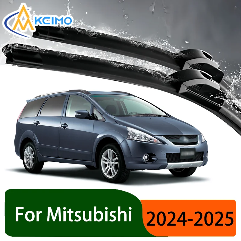 

Silent Black Front Rear Wiper Blades Set for Mitsubishi Grandis 2024-2025 Auto Windscreen Windshield Window Wiper Accessories