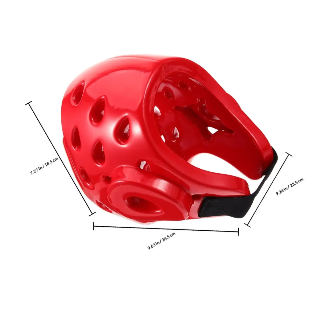 Sparring Headgear Taekwondo Karate Boxing Full Face Coverage Sponge PU Construction Youth Adjustable Fit Martial