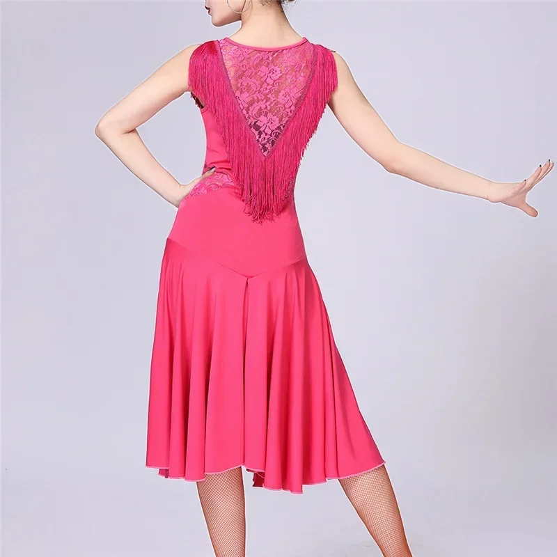 Vestido de baile latino con flecos y borlas para mujer, traje de salón Flapper para adultos, Tango, Samba, Rumba, Salsa, Jazz, puesta en escena, Ropa de baile