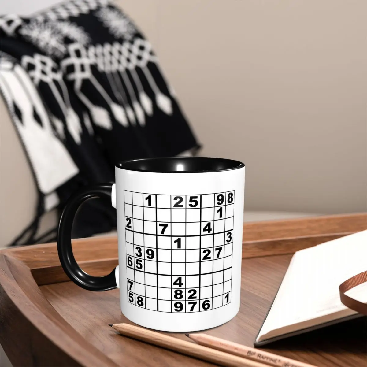 

Sudoku Mug Funny Ceramic Coffee Cups Tea Mugs Milk Cup Drinkware Gifts for Woman Man