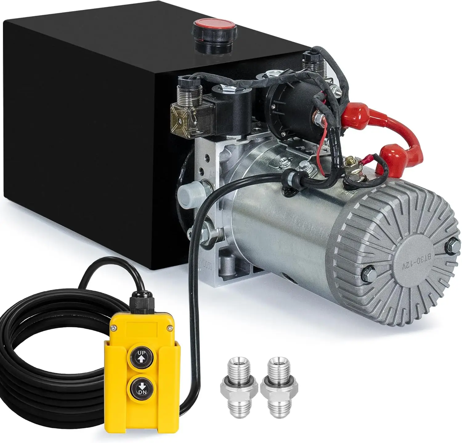 

12V Hydraulic Pump Hydraulic Power Unit Electric Dump Trailer Power Unit Double Acting 6 Quart