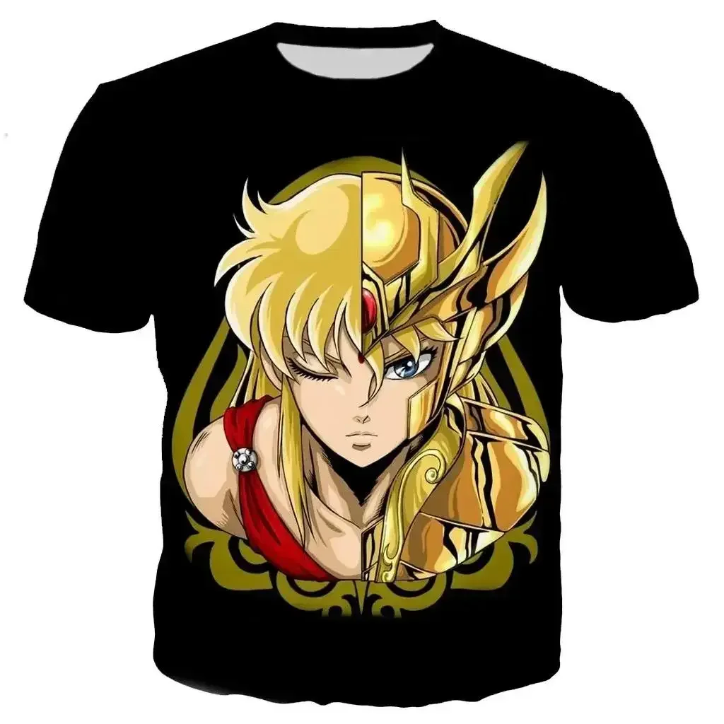 Saint Seiya T Shirt Men Fashion T-shirts Kids Hip Hop Tops Tees Anime 3d Print Tshirt Summer Men's T-shirt Graphic Tops Boys Tee - Image 2
