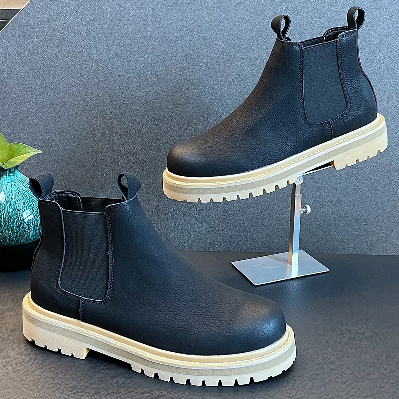 

New Arrival Men Fashion Casual Ankle Chelsea Boots Luxury Designer Youth Trending High Quality Slip on Sneaeker Botas Hombre