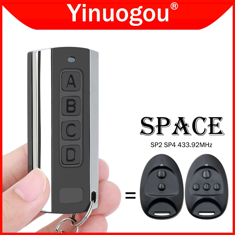SPACE SP4 SP2 Garage Door / Gate Remote Control 433.92MHz SPACE Remote Control Garage Door Command Opener Wireless Transmitter