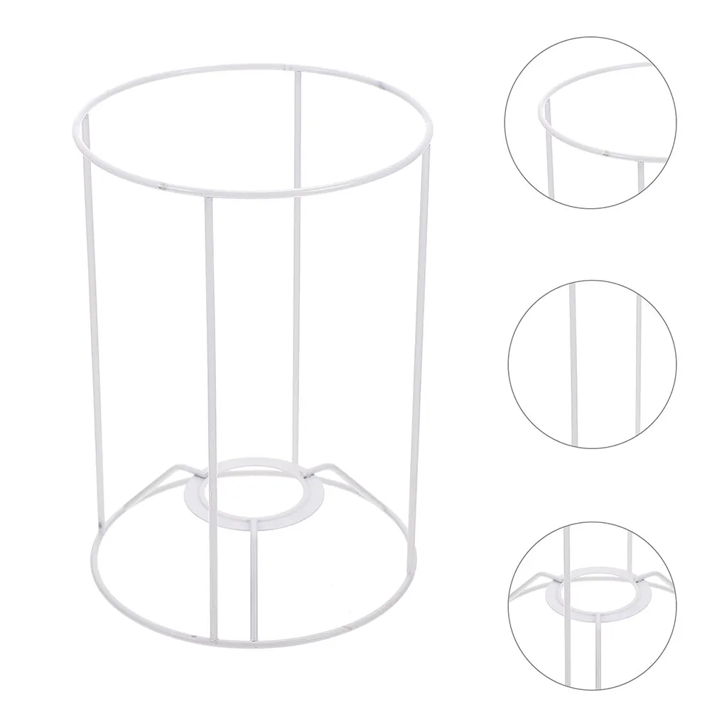 Lampshade Frame DIY Metal Wire Ring for Pendant Light Table Lamp Chandelier Drum Shade Bulb Cage Guard Lamp Shade Ring Frame