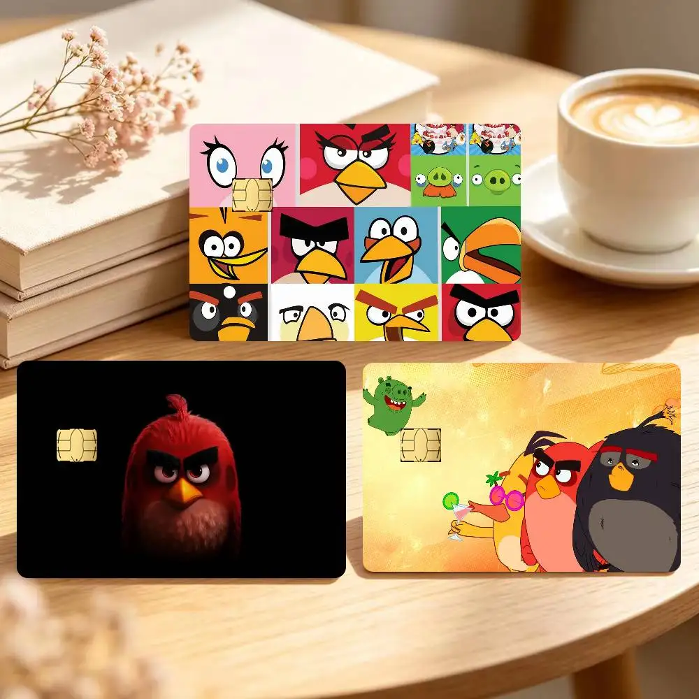 GAME Angry Birds Animals Funny   Credit Card Public Transportation Cards Protective Sticker Waterproof Card Face Decoration