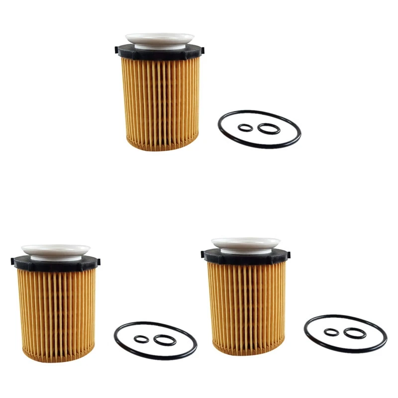 3X For Mercedes-Benz C E CLA -Class Engine Oil Filter Kit