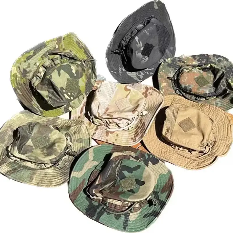 Tactical TOM Outdoor tactical Adjustable boonie hat Camouflage Round Brim Hat  Visor Fisherman Hat Multi-camouflage