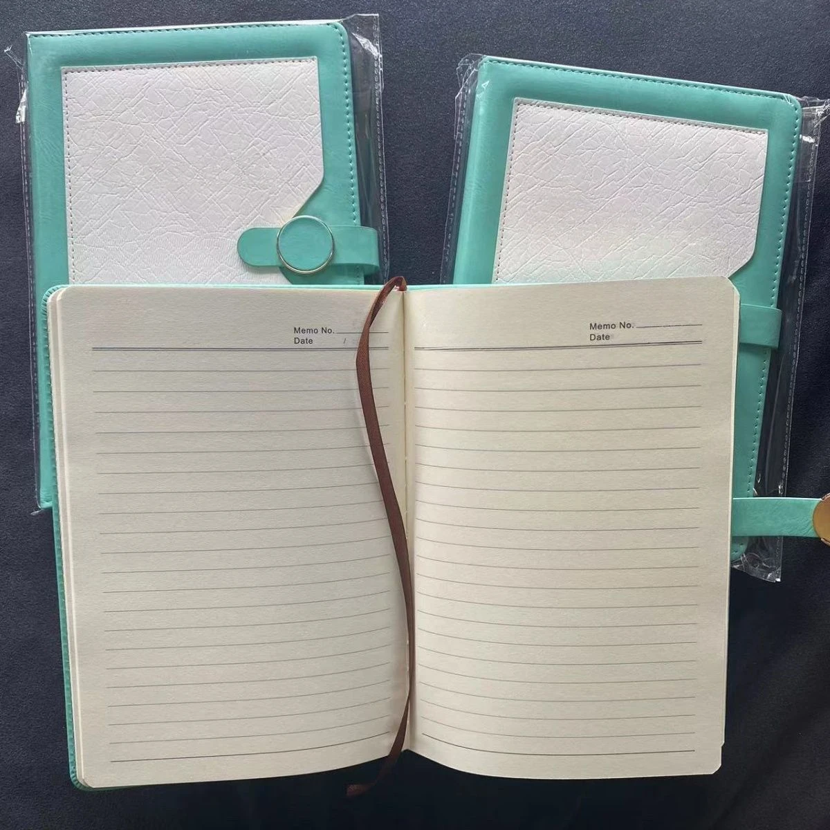 Business leather simple buckle notepad notebook diary high value