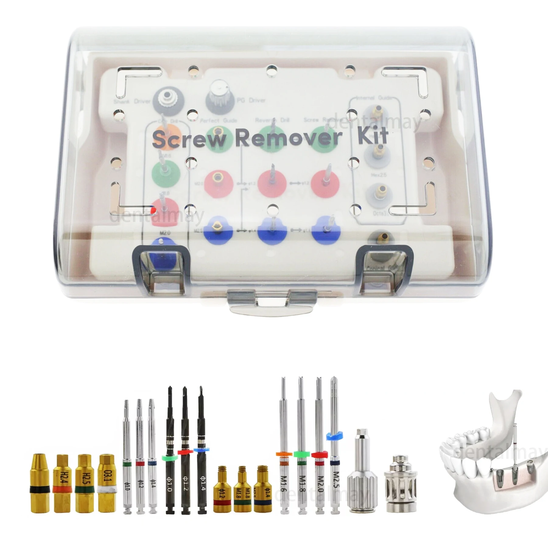 Screw Remover Kit Perfect Guide & PG Hand Driver Dental Surgical Tool Instrument NeoBiotech SRK Broken