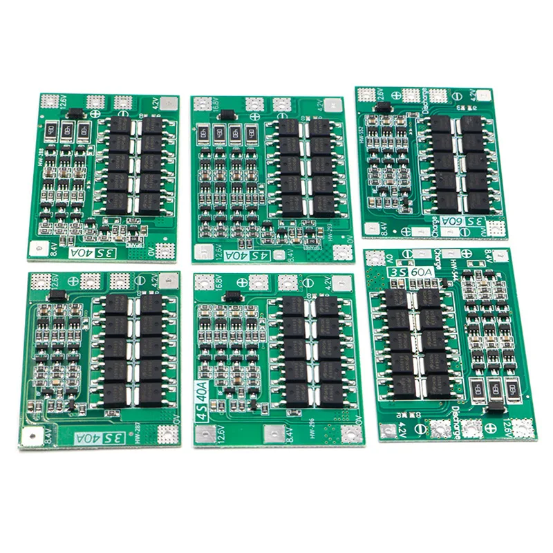 BMS 3S 4S 40A Li-ion Lithium Battery 18650 Charger PCB BMS Protection Board with Balance For Drill Motor 14.8V 16.8V Lipo Module