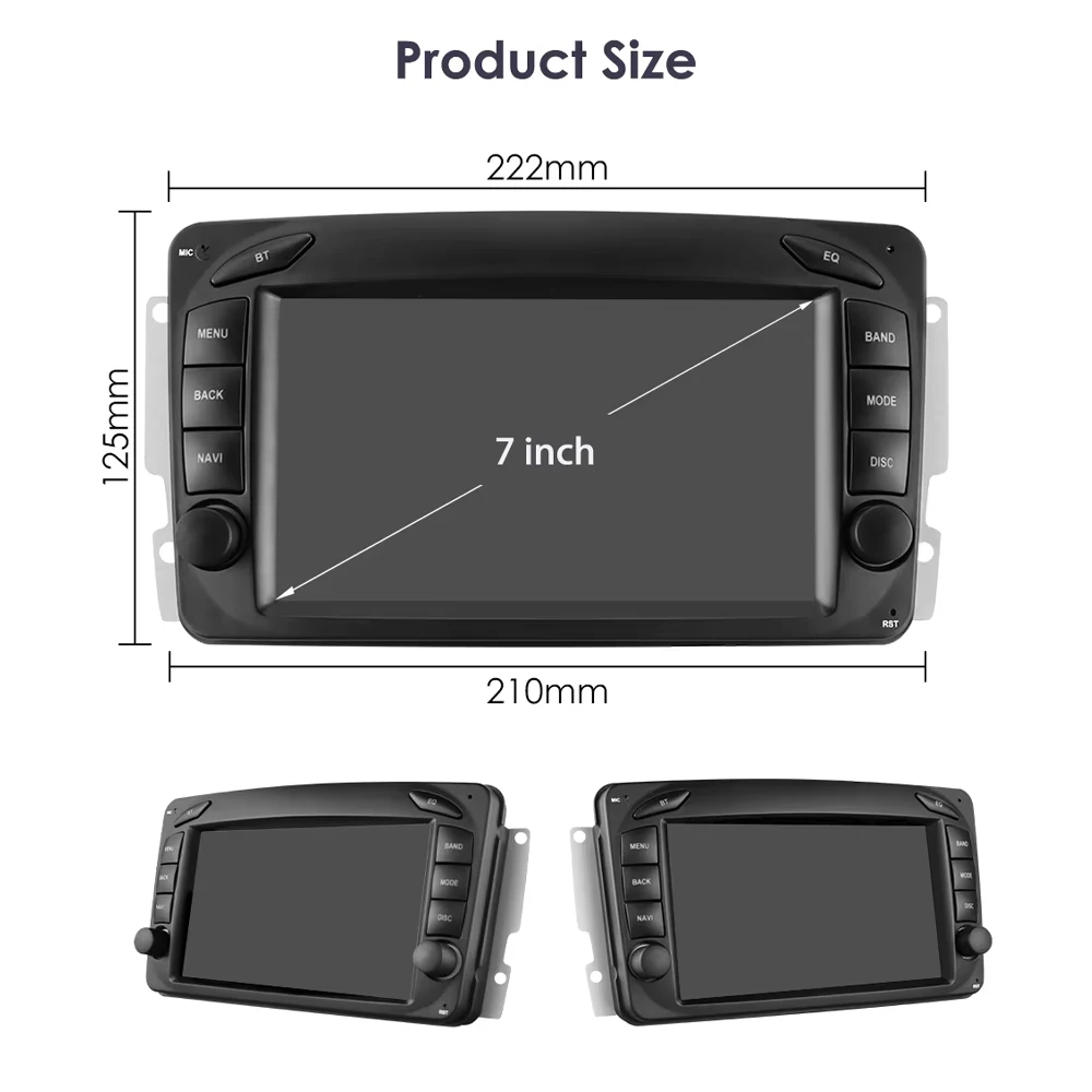 7 Inch For Mercedes Benz CLK W209 C209 W168 W203 W463 Vito Viano 1998-2006 Car Radio Carplay Android Auto Multimidia Video GPS