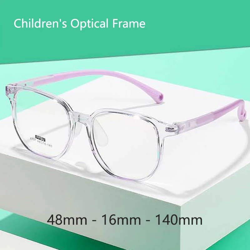 

2024 New Fashion Children's Optical Eyeglass Frame PolygonTeenage Student Eyewear Silicone TR90 Boys Girls Ultra Light Spectacle