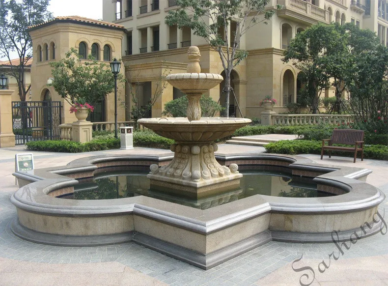 Handcarved Marble Stone Water Fountains for Center Plaza /garden