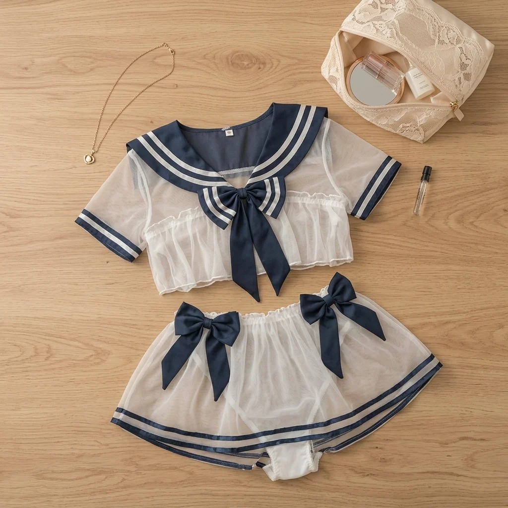Sex Maid Cosplay Lingerie  Maid Secretary Student Sailor Uniform Costume Exotic Apparel Temptation view 4