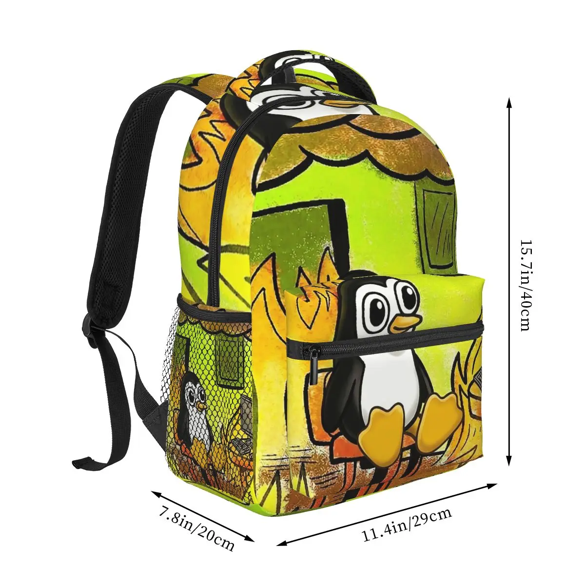 This Is Fine Things Are Going To Be Ok Meme Student Backpack School Bag Hiking Travel Daypack for Boy Girl Bookbag Shoulder Bags