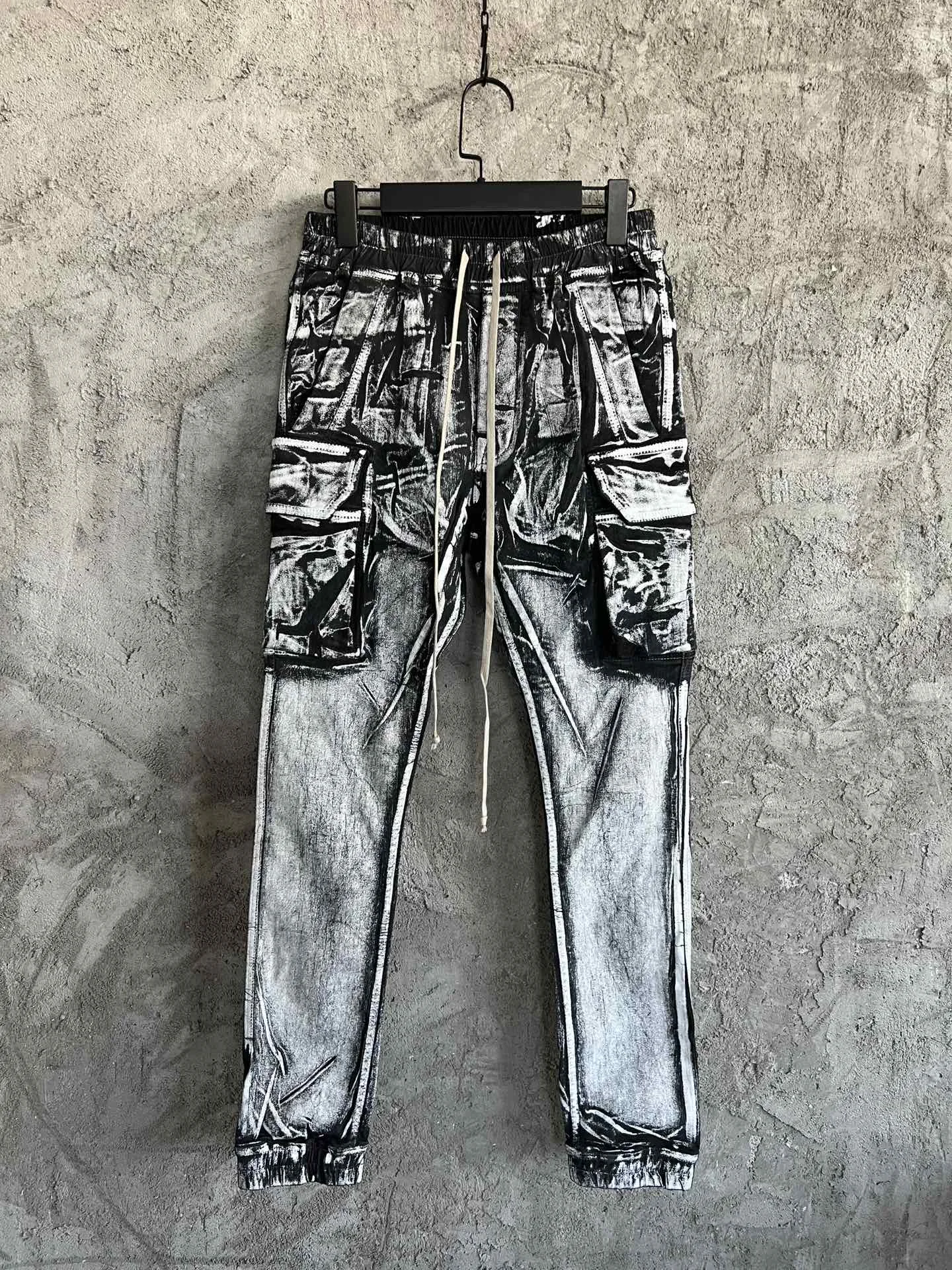 

Men Pants Jeans 100% Cotton Washing Cargo Pants Men's Clothing Owens Pants For Men Gothic Fashion 2022ss New Brand Luxury Design