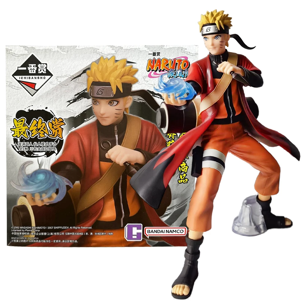 22CM Anime Naruto Uzumaki Naruto Sage Mode Rasengan Battle Form Model Uchiha Sasuke Toy Gift Collection Aciton Figure Kakashi