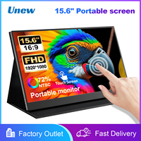 15.6 inch Touchscreen Portable Monitor 1080P 60Hz FHD IPS Gaming Display - VESA 75*75mm for Laptop Tablet Phone + Cover