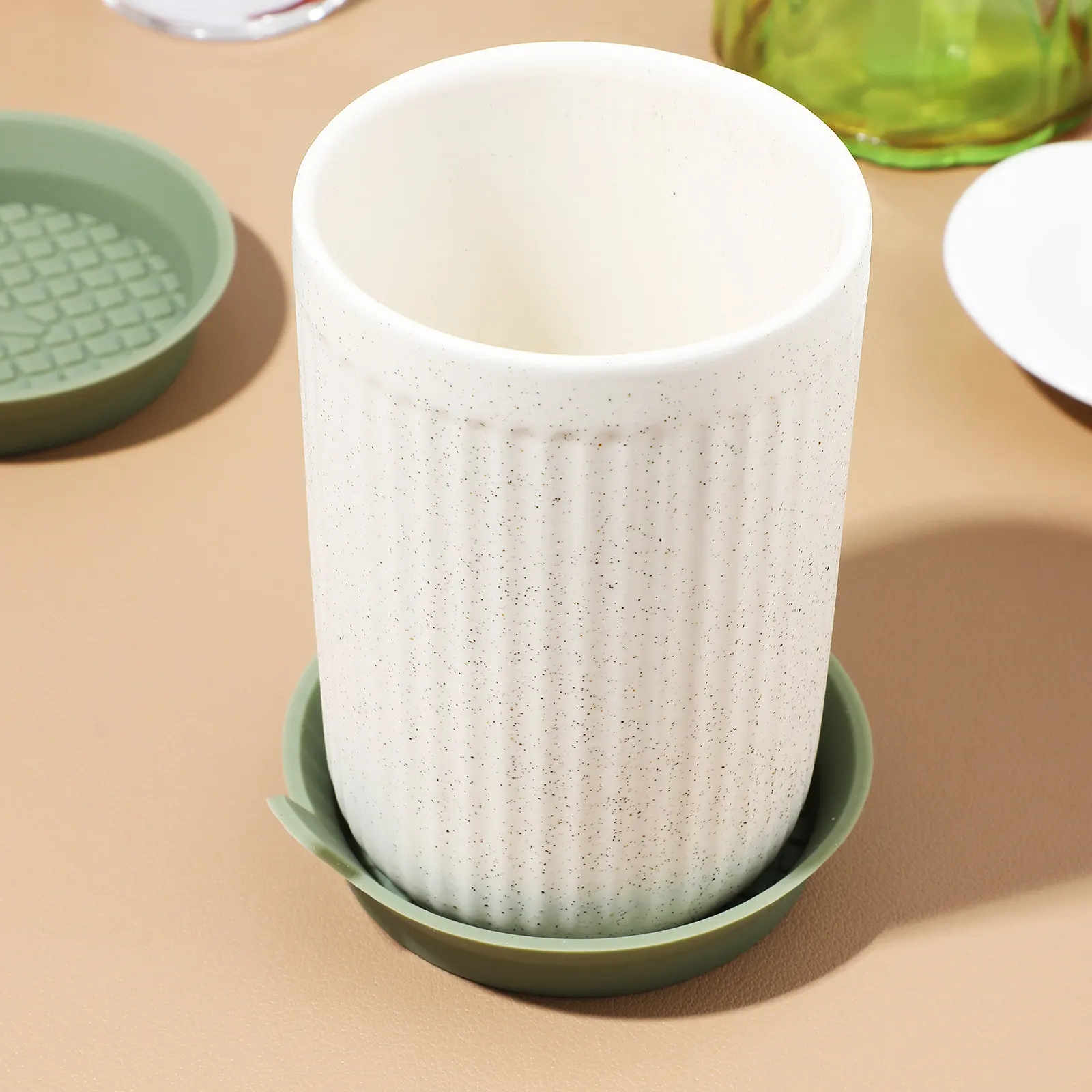 

4Pcs Car Cup Coasters Silicone Nonslip Car Cup Holder Insert Protect Interior Drink Holder Accessories Drinks Coasters