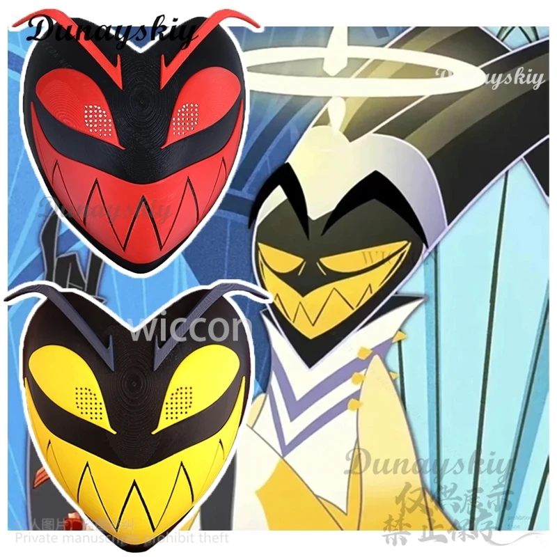 

Anime Hotel Cosplay Adam Mask Cartoon Costume Headwear Red Yellow 3D Hard Plastic Props For Halloween Christmas Cos Customized