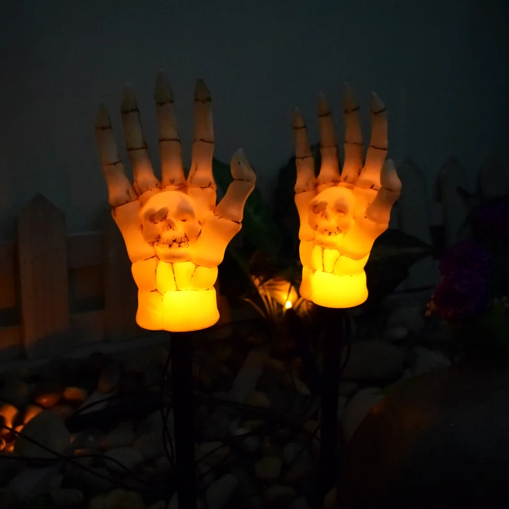 Halloween Waterproof Ghost Hand Lamp Courtyard Solar Light Outdoor Garden Landscape Decoration Hand Bones Atmosphere Night Light