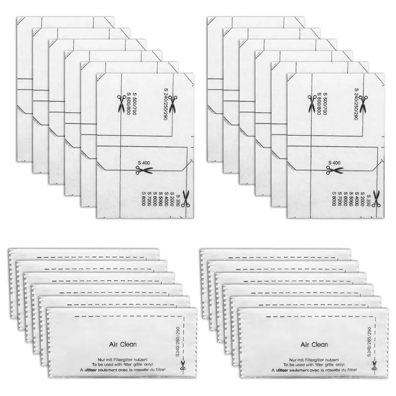 【FAST-SALE】Replacement Airclean Filters& Motor Protection Filters(12 Set) For Classic C1, Compact C1/C2, S Vacuums