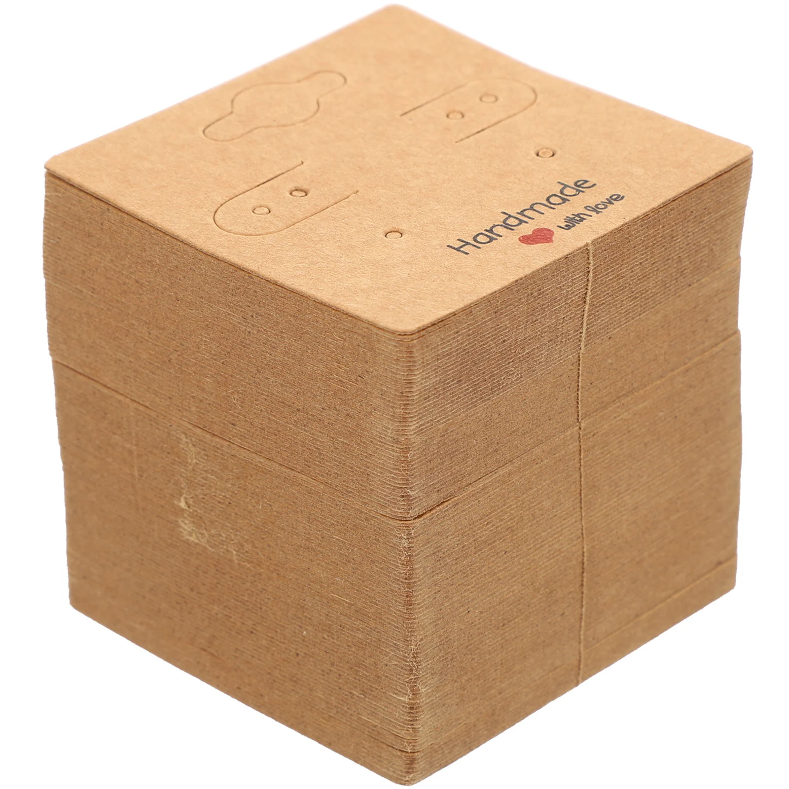 

100 Sheets Wear-Resistant Jewelry Display Cards Kraft Paper Earring Holder Cards for Necklaces Bracelets Craft Fairs Gift Wrap