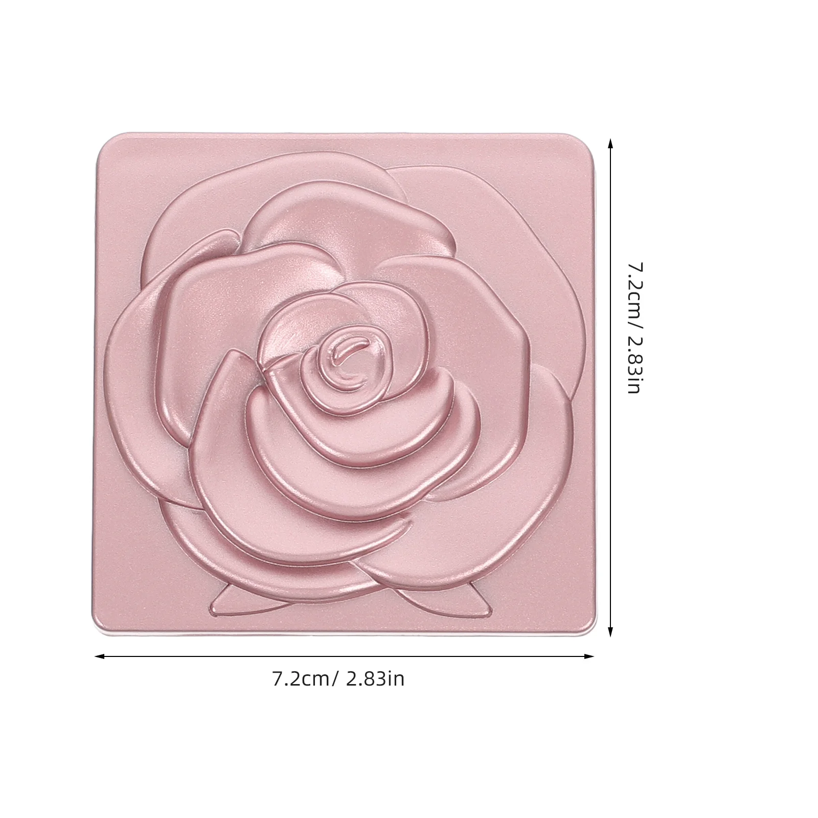 3-teiliger tragbarer kompakter Spiegel für Frauen, stilvoller faltbarer Make-up-Spiegel mit Rosenmuster, kleiner Reise-Waschtisch mit Vergrößerung