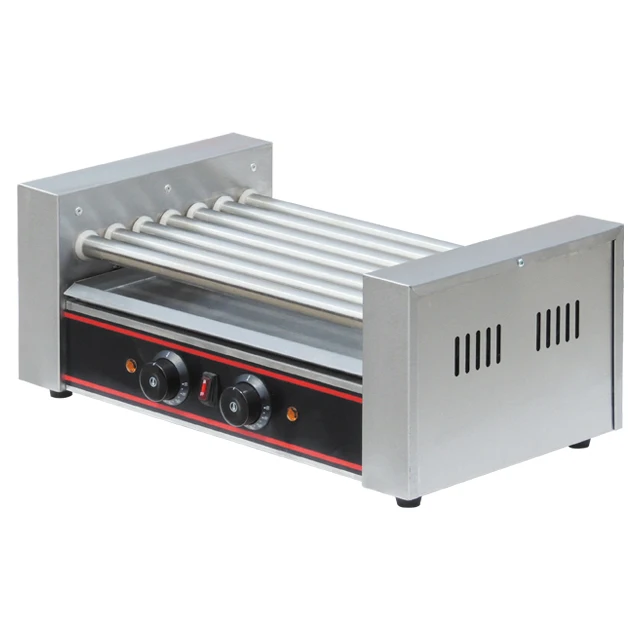 

COSBAO Made CE Bugger Sausage Griller Custom Snack Machine Hot Dog Grill Barbecue Series 7 Rolling Rods Hot Dog Machine Warmer