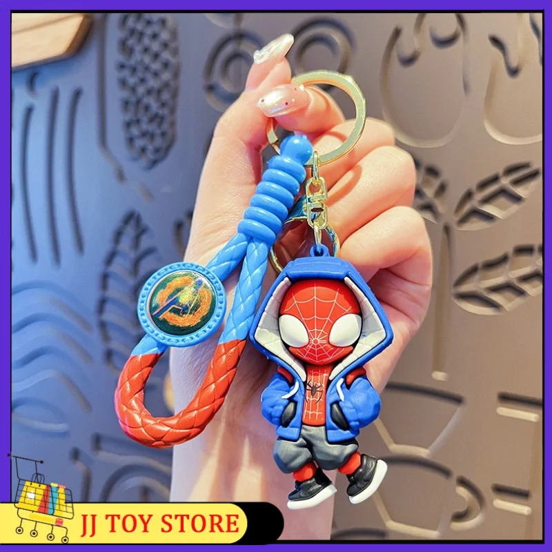 The Avengers Anime Figure Keychain, Homem-Aranha, Homem De Ferro, Capitão América, Thor, Batman, modelo de PVC Toy, envolvente, Decorar lembranças