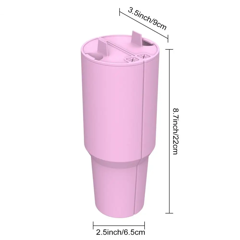 2-in-1 Drink Compartment Silicone 2-in-1 Cup Liner for 40 Oz Tumbler Reusable Drink Separator with Emerald Design for Outdoor