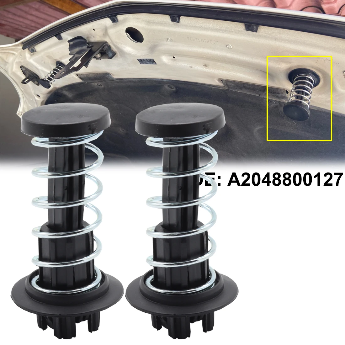 2x For Mercedes-Benz W204 W212 S212 A207 C207 W222 R231 X204 Hood Spring Catch Safety A2048800227 2048800127 Fastener Clip