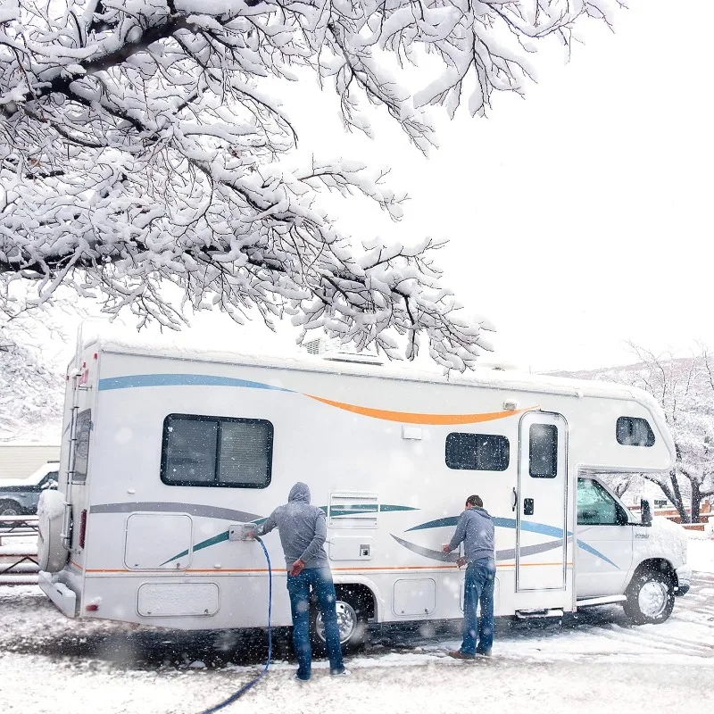 Tubo flessibile per acqua riscaldata Camco da 50 piedi per camper - Protezione antigelo linea d'acqua fino a -40 ° F/C - Presenta il termostato a risparmio energetico