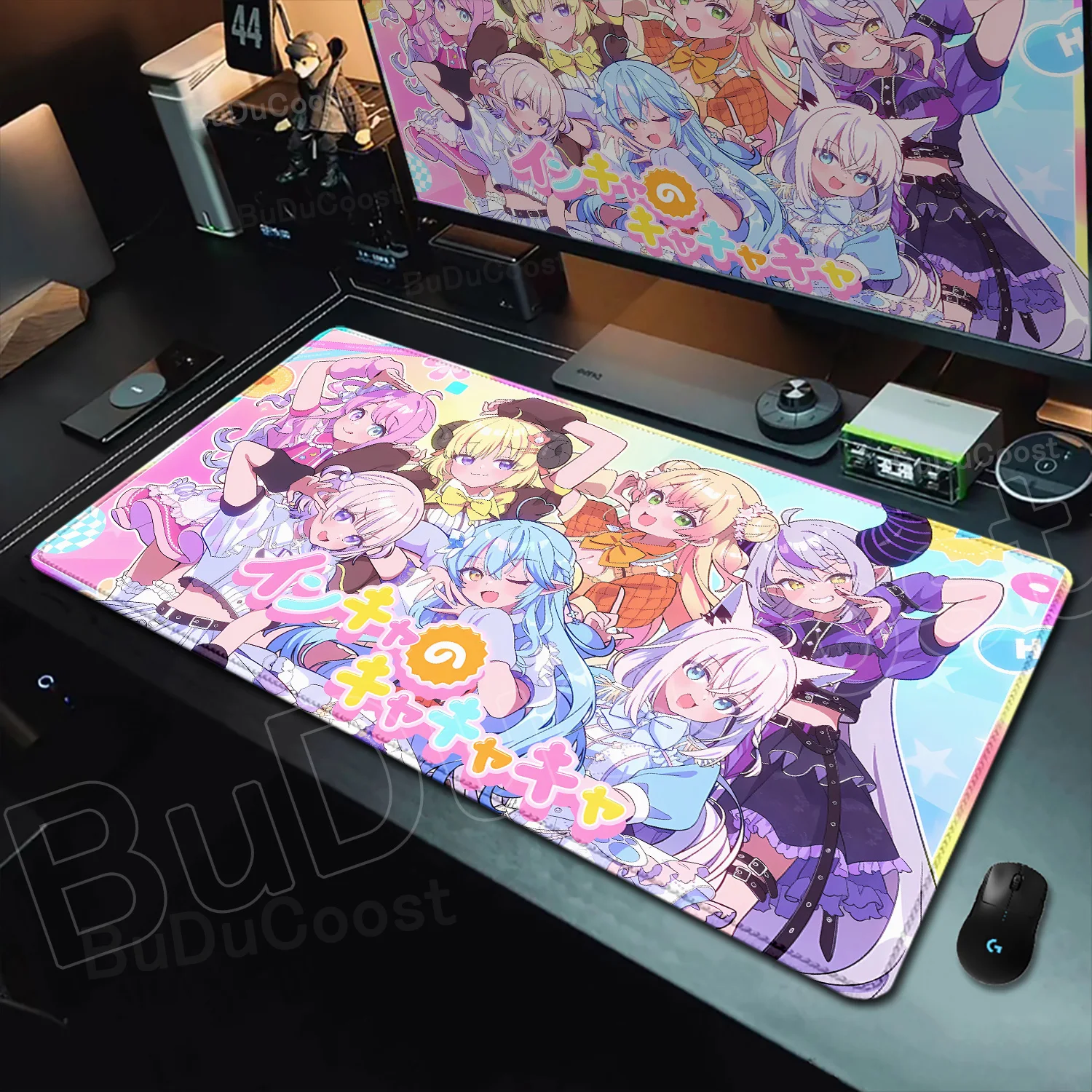 

Large HD Printing Hololive Group Photo Mouse Mat Non-slip Rubber Desk Mat Office Cute Anime Girl Lock Edge Mouse Pad Game Carpet